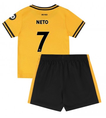 Wolves Pedro Neto #7 Hjemmebanesæt Børn 2024-25 Kort ærmer (+ korte bukser)
